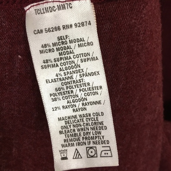 3/$25 Splendid ''Vintage'' Burgundy Thermal Dress - Picture 3 of 7